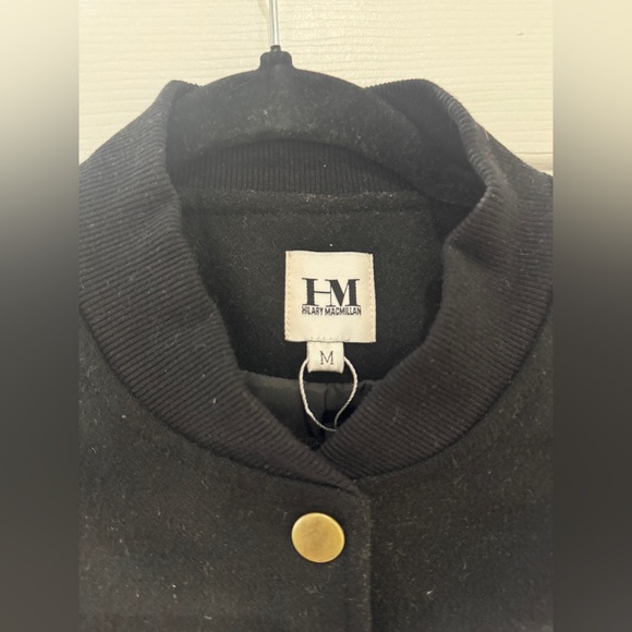 Hilary Macmillan Black Varsity Jacket with Feminist Statement Medium - Picture 7 of 8